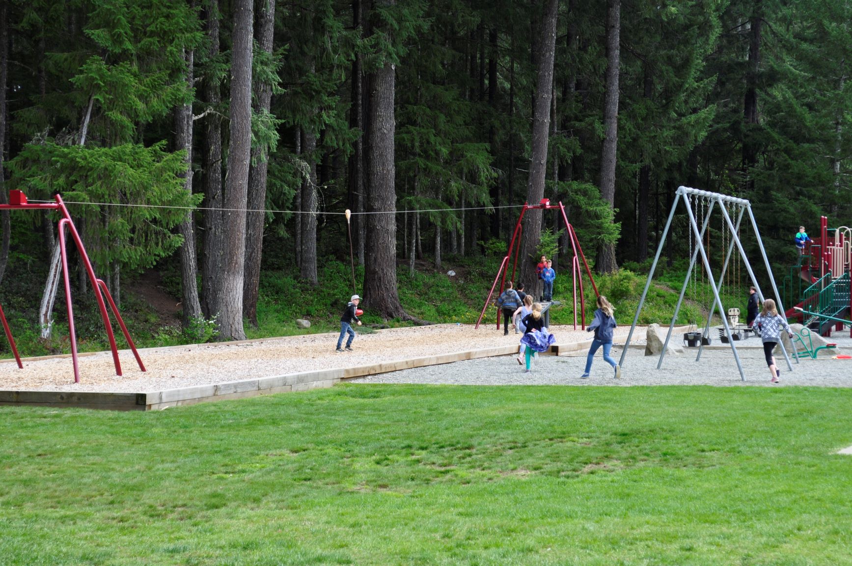 Glenora Trail Head Park playground and Zipline